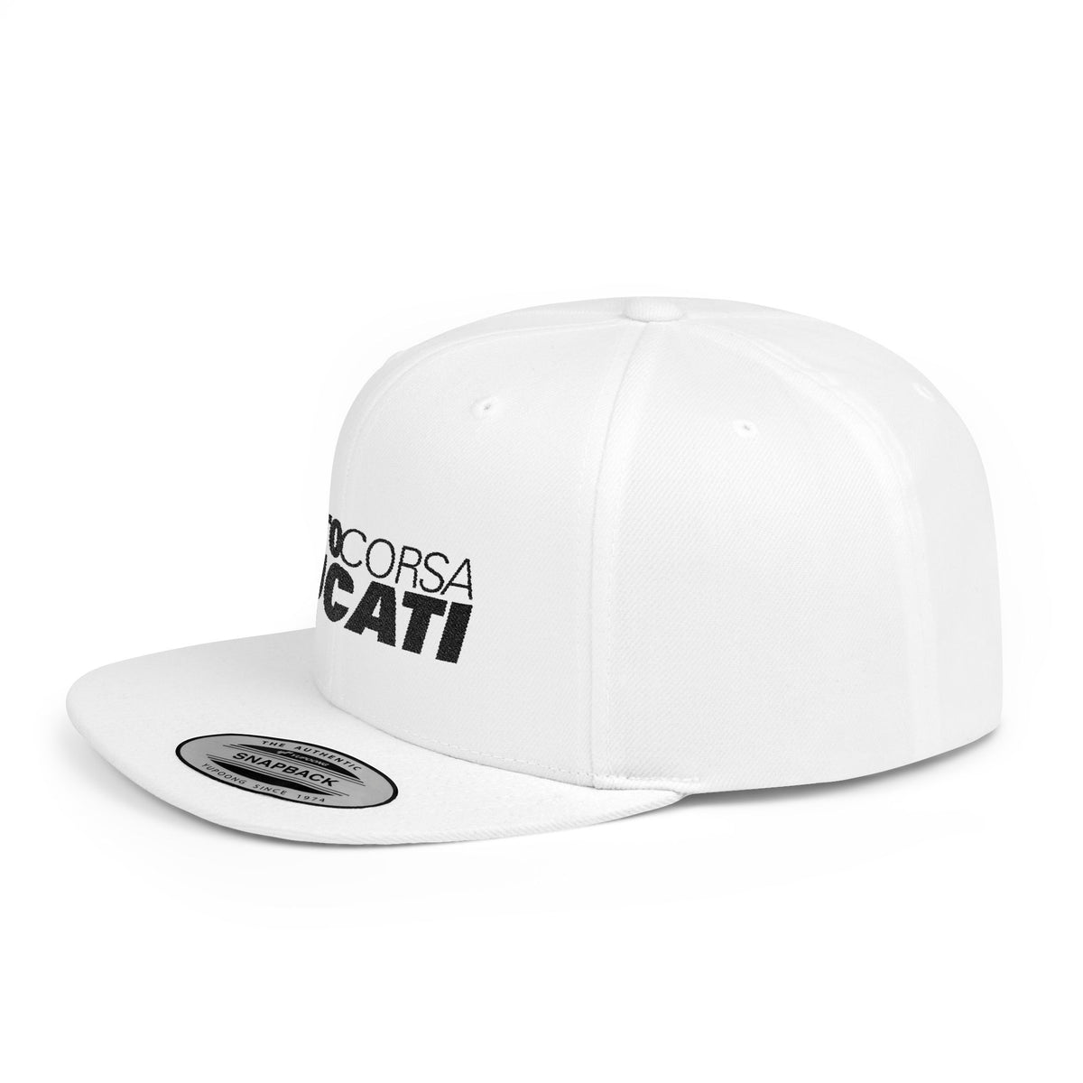 Ducati MotoCorsa Flat Bill Snapback  —  Embroidered Snapback