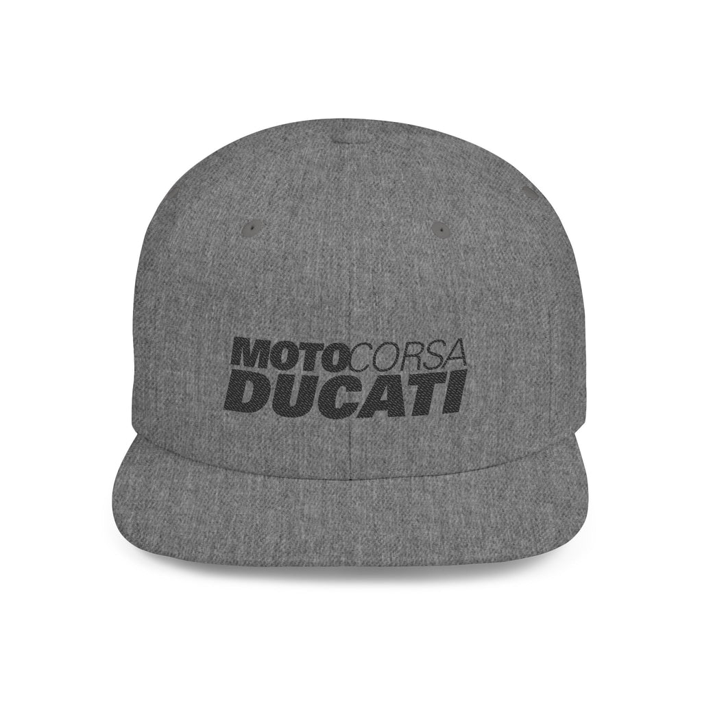 Ducati MotoCorsa Flat Bill Snapback  —  Embroidered Snapback