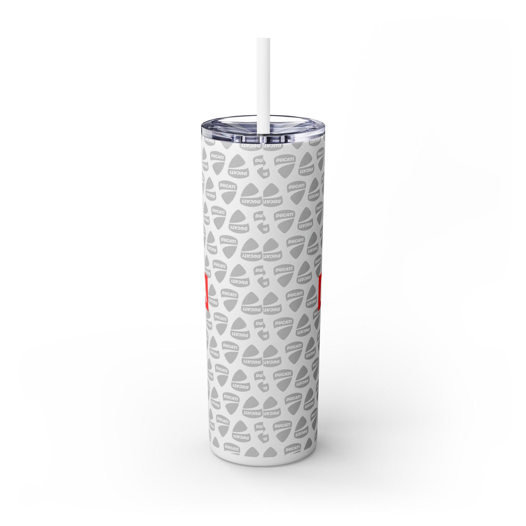 Skinny 20oz Tumbler with Straw — MotoCore Logo Pattern