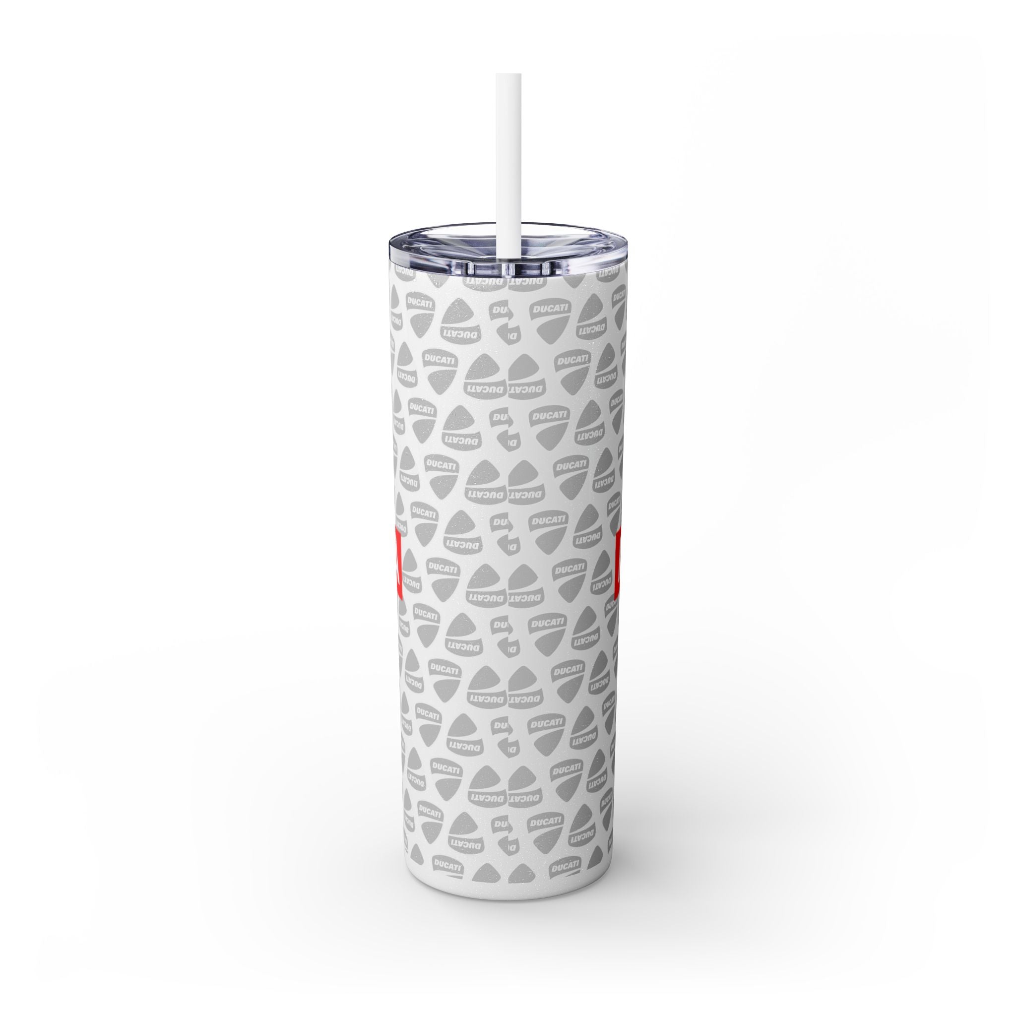 Skinny 20oz Tumbler with Straw — MotoCore Logo Pattern