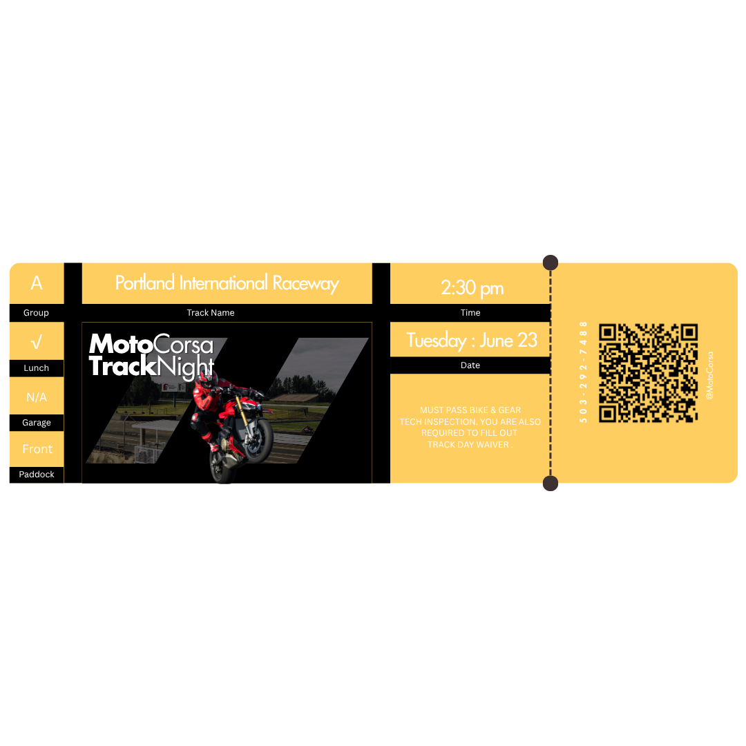 Track Night : June 23 2026 : Portland International Raceway