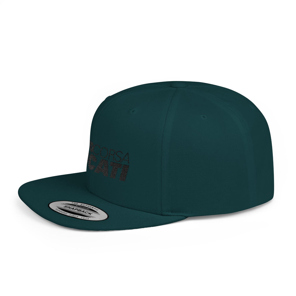 Ducati MotoCorsa Flat Bill Snapback  —  Embroidered Snapback