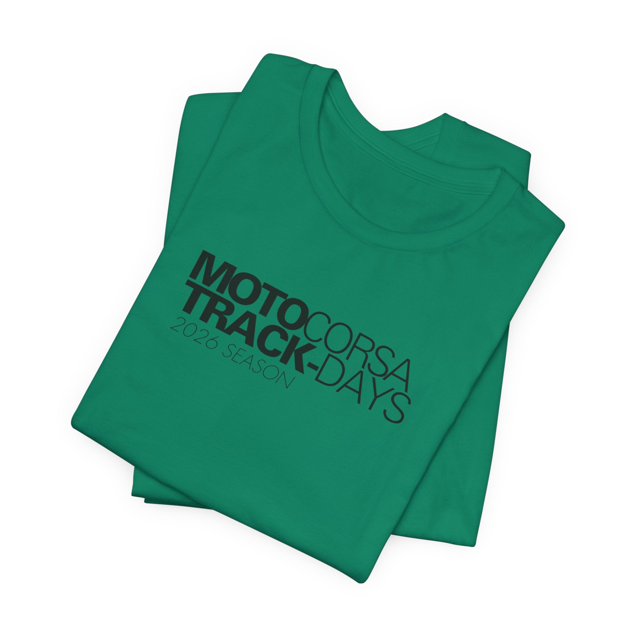 2026 MotoCorsa Track Days Tee — Black Lettering