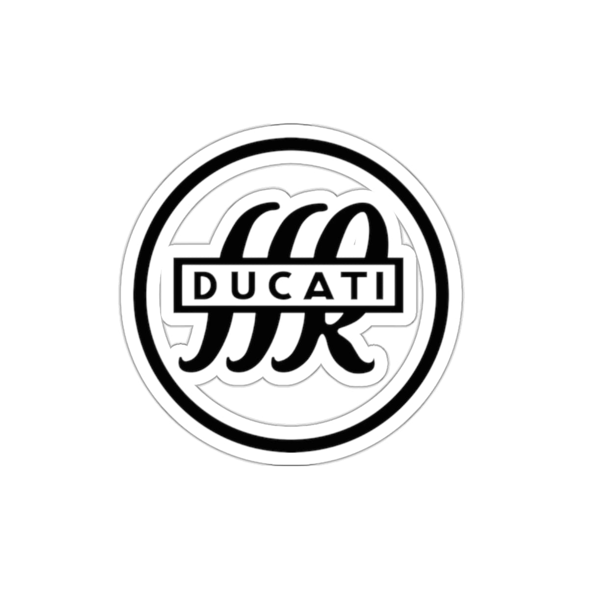 Ducati Retro Logo Die-Cut Sticker