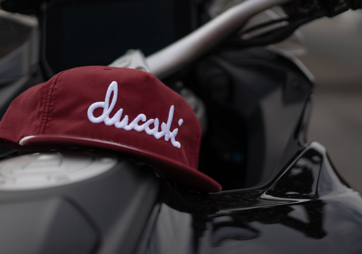 Ducati Calligraphy Hat : Maroon