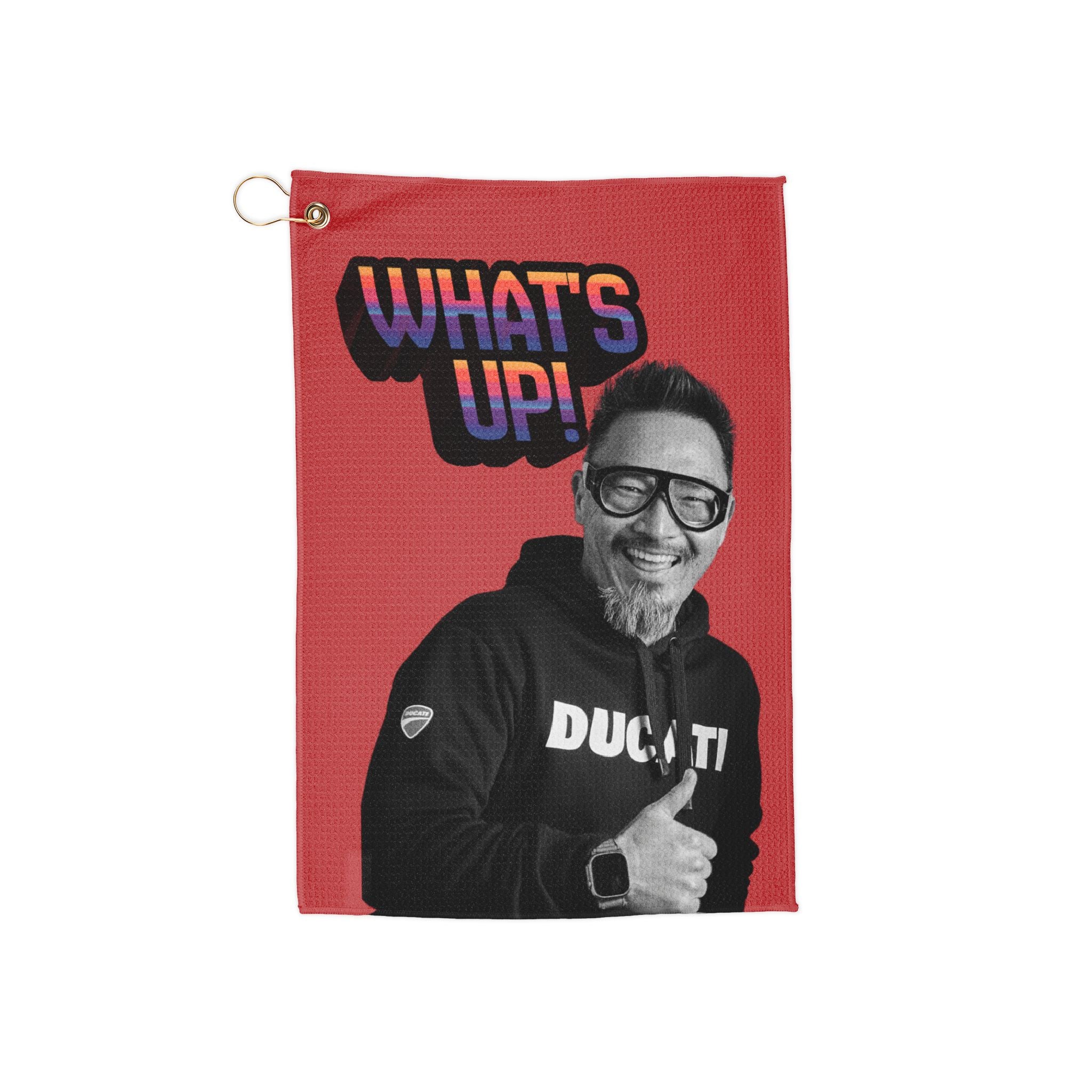 What's Up! Hero Golf Towel — Microfiber Golf Towel