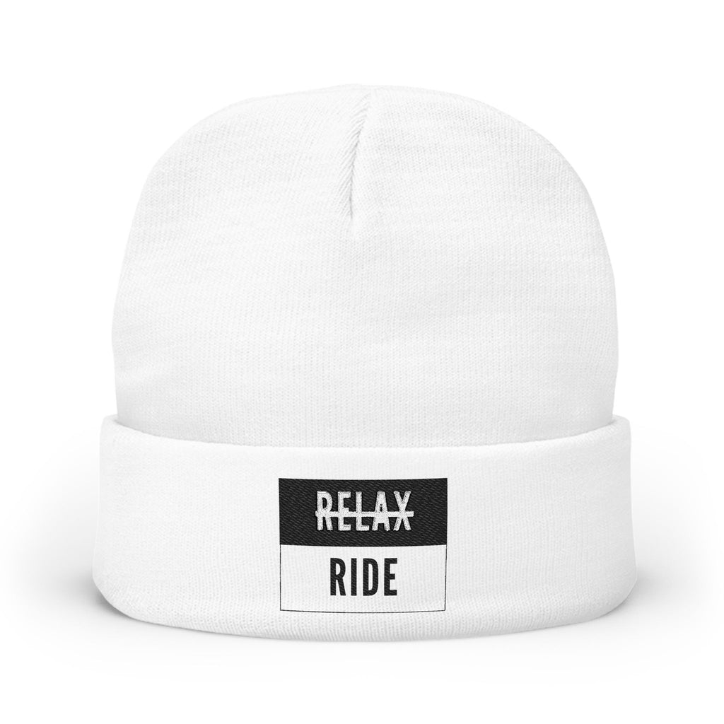 Relax / Ride Embroidered Knit Beanie — MotoCorsa Exclusive