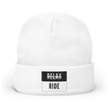 Relax / Ride Embroidered Knit Beanie — MotoCorsa Exclusive
