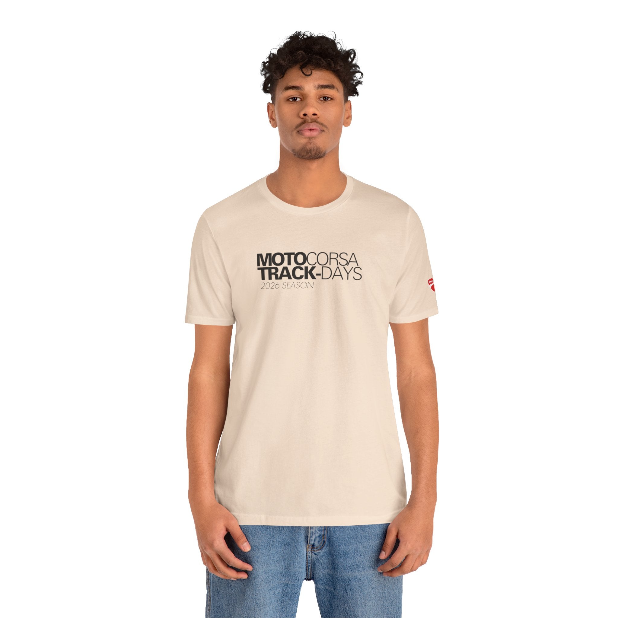 2026 MotoCorsa Track Days Tee — Black Lettering