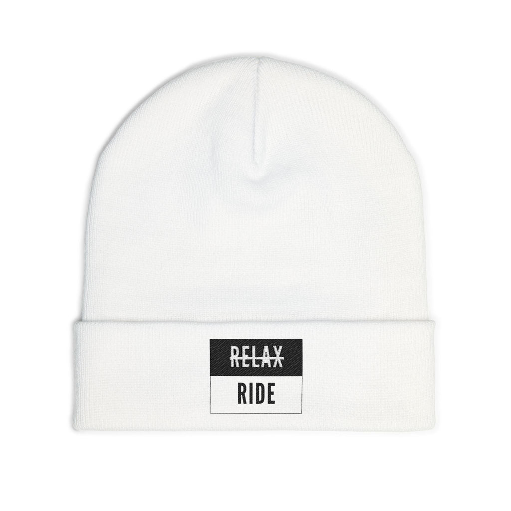 Relax / Ride Embroidered Knit Beanie — MotoCorsa Exclusive