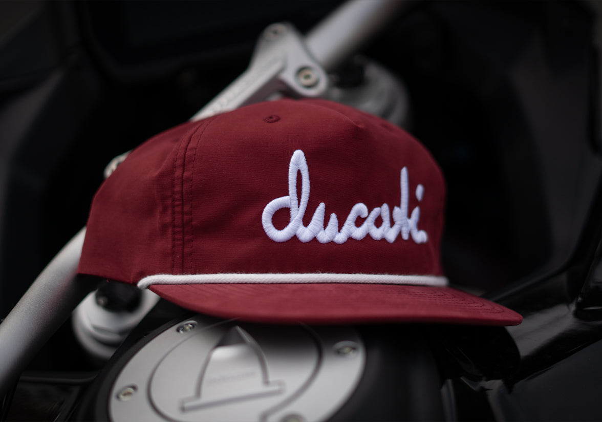 Ducati Calligraphy Hat : Maroon