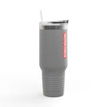 MotoCorsa 40oz Insulated Travel Mug — Red Vacuum Tumbler with Straw & Handle