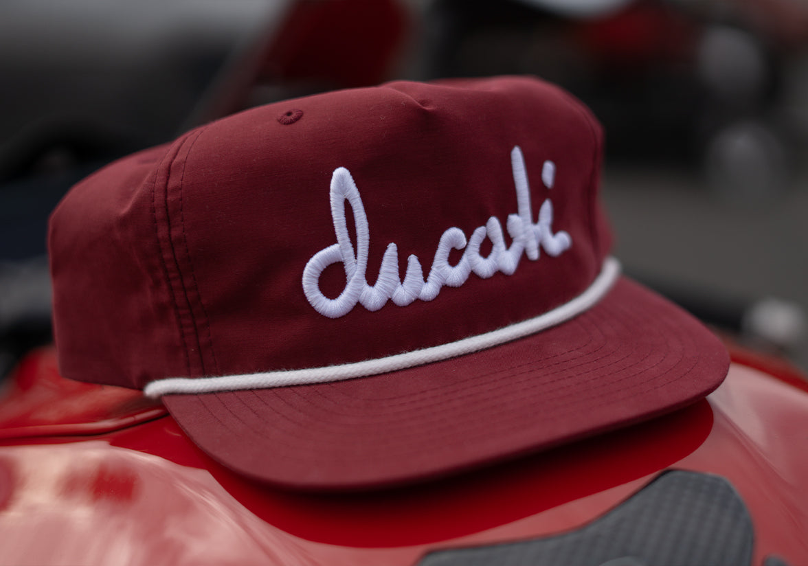 Ducati Calligraphy Hat : Maroon