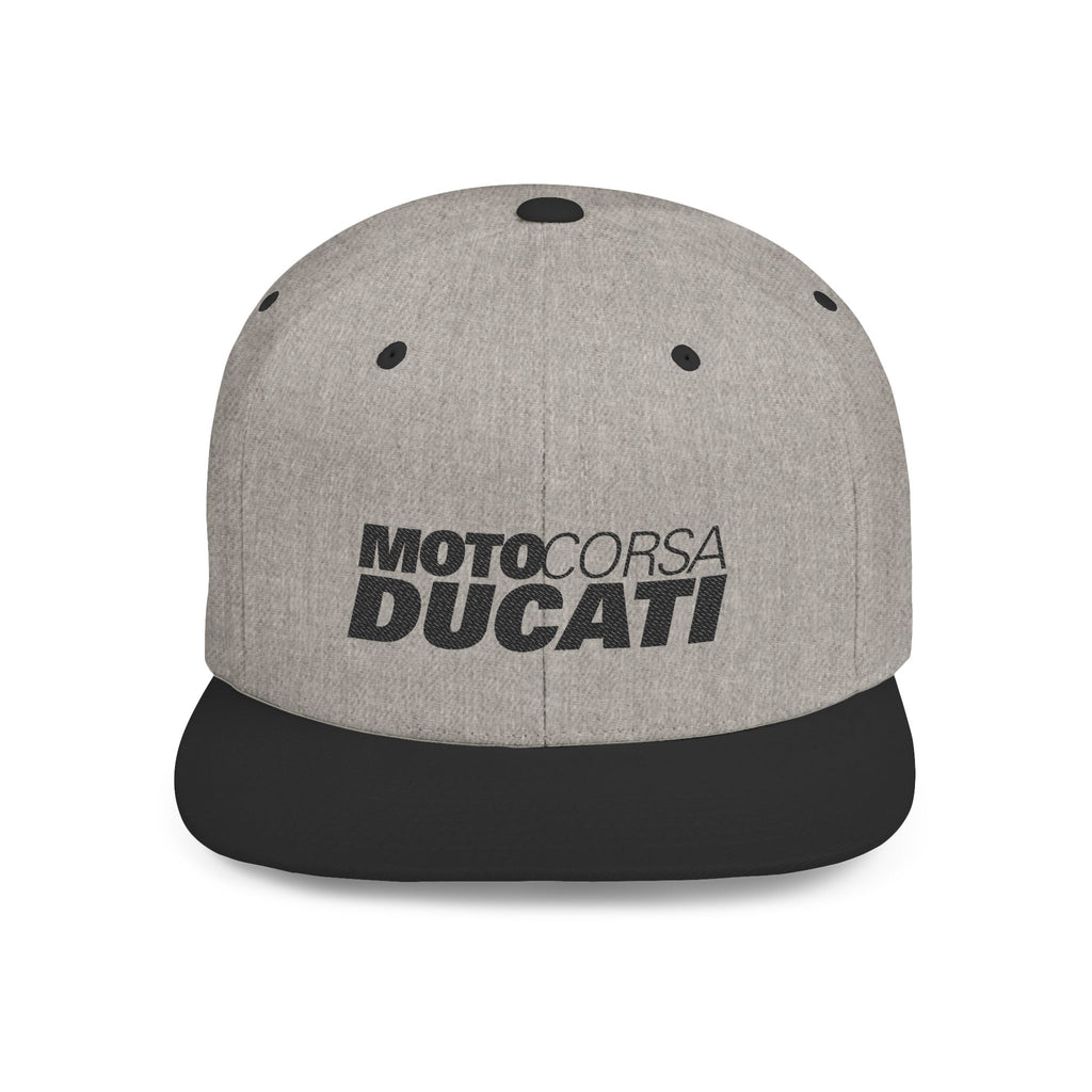 Ducati MotoCorsa Flat Bill Snapback  —  Embroidered Snapback