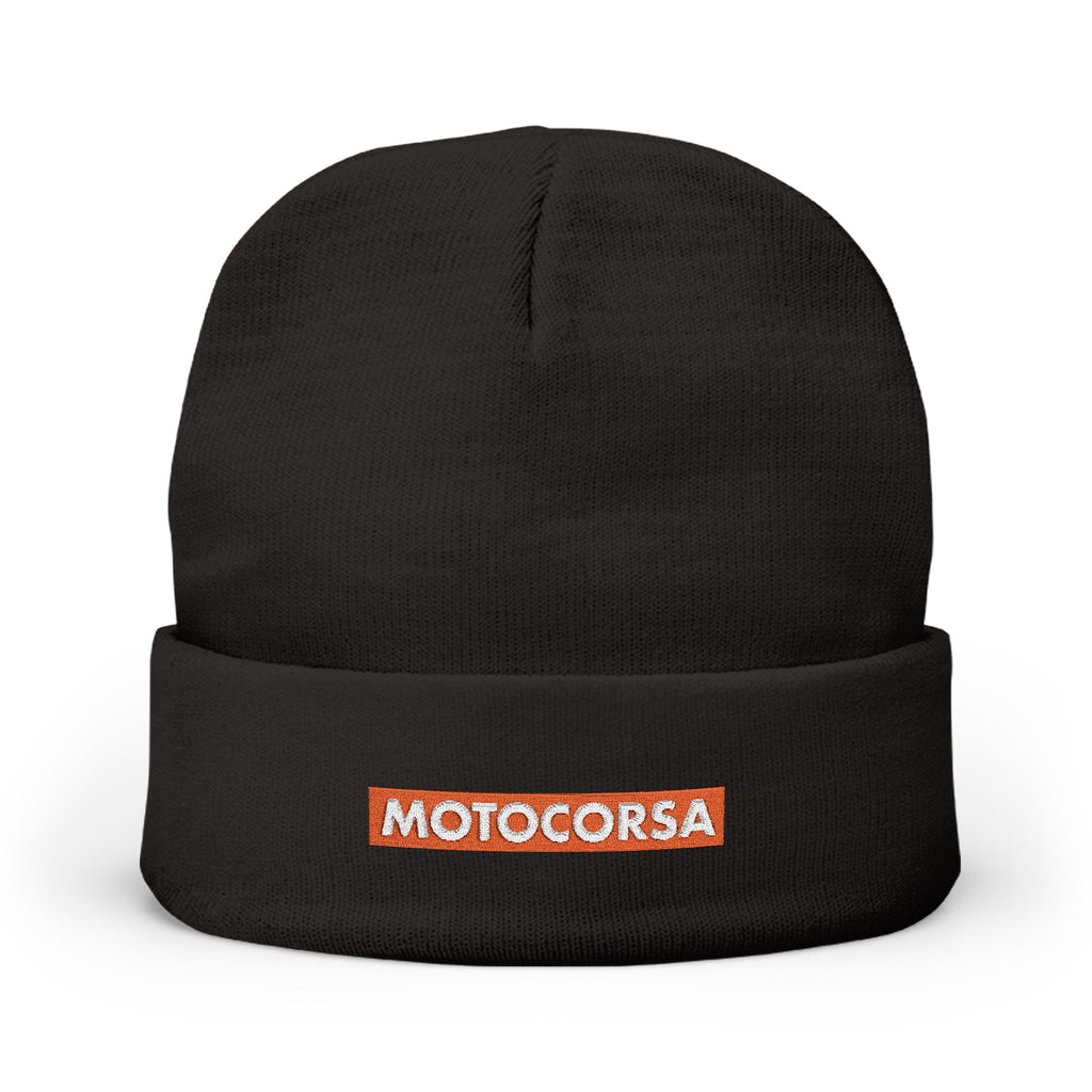 Motocorsa Embroidered Knit Beanie