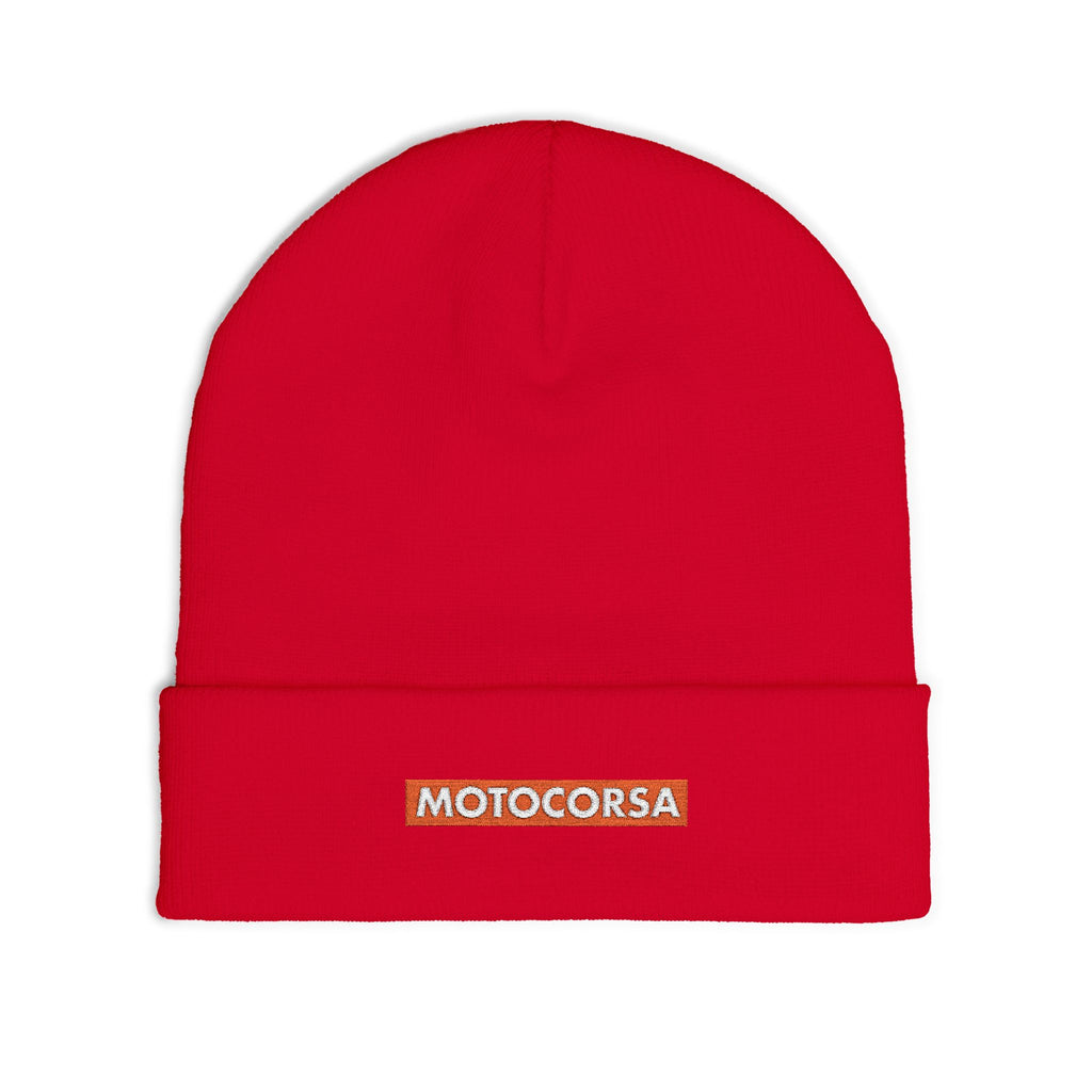Motocorsa Embroidered Knit Beanie