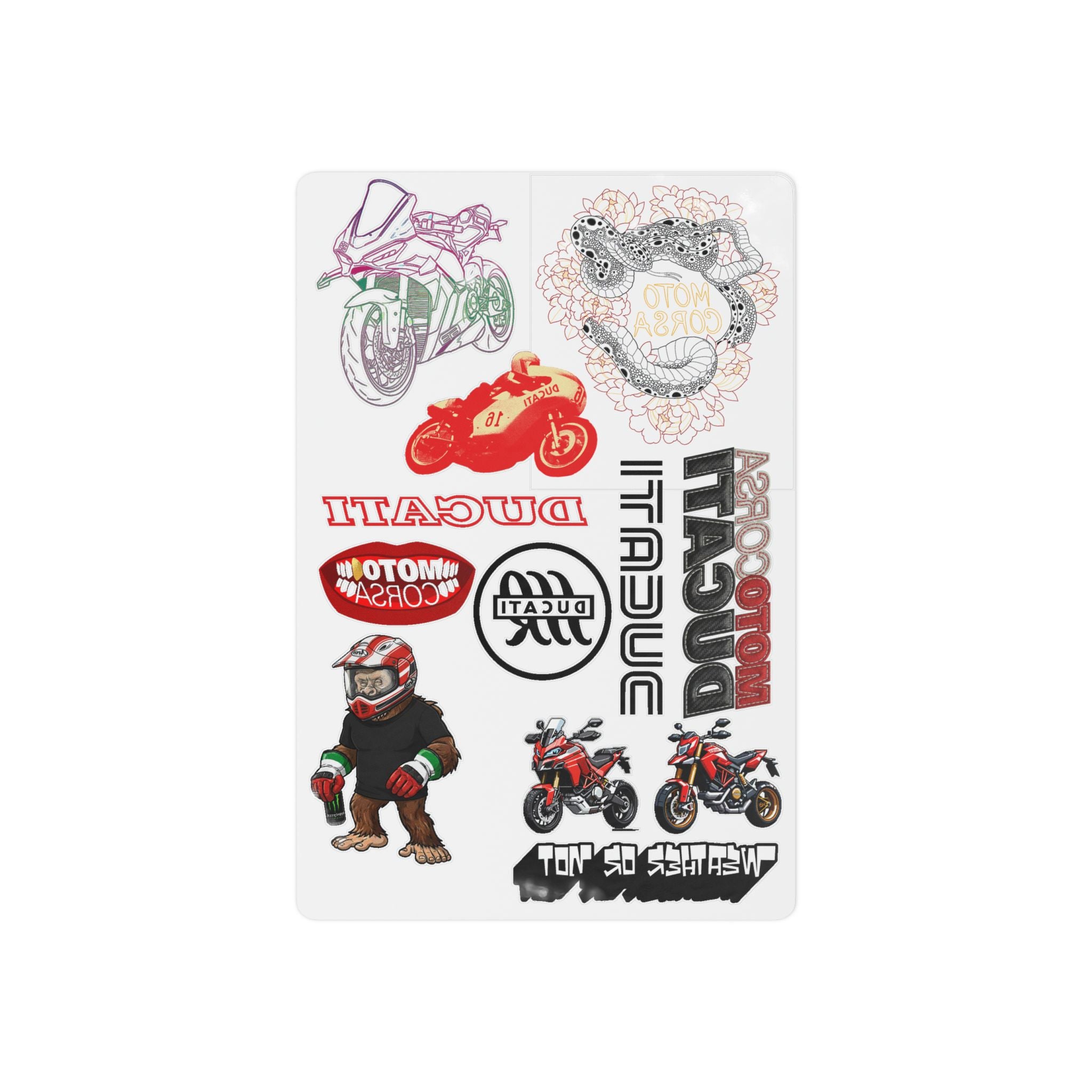 MotoCorsa Temporary Tattoo Sheet