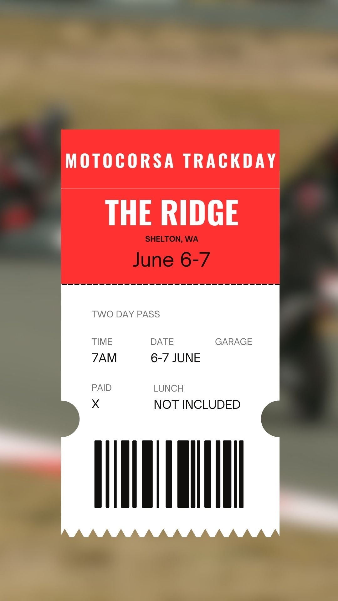 The Ridge Trackday - June 6-7 - MotoCorsa