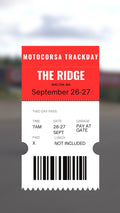The Ridge Trackday - September 26-27 - MotoCorsa
