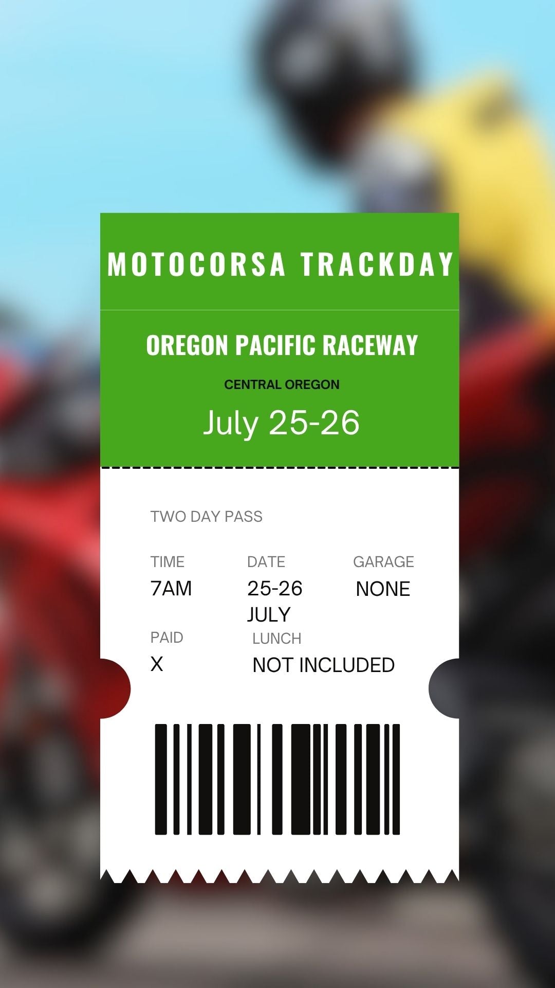 Oregon Raceway Park - July 25-26 - MotoCorsa Trackday