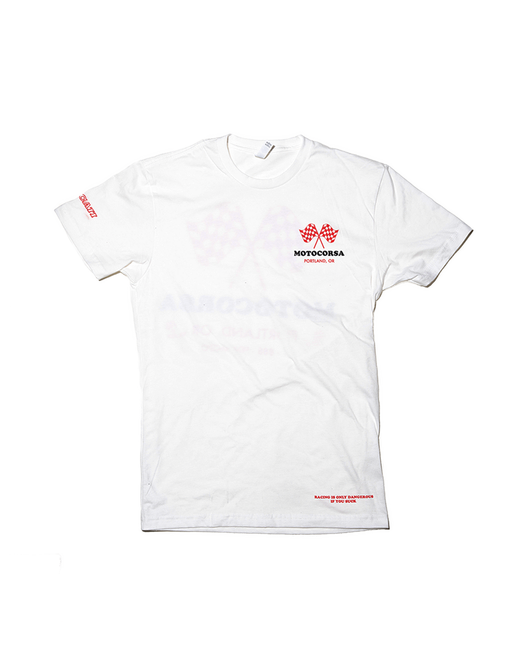 Motocorsa Checkered Tee - White